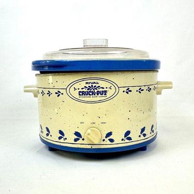 Vintage Rival 5 Quart Stoneware Crock Pot