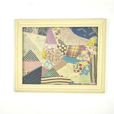 Mid Century Framed Crazy Quilt Wall Art