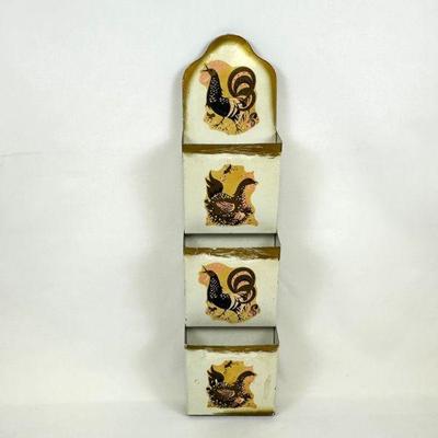 Vintage Metal Hanging Mail Holder