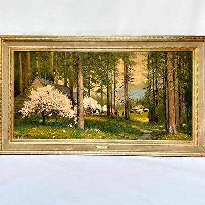 Vintage Robert Wood Painting "Catskill Country"