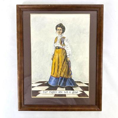 Original Holly Meyers Art Piece “Our Rights are not a Game” - Signed