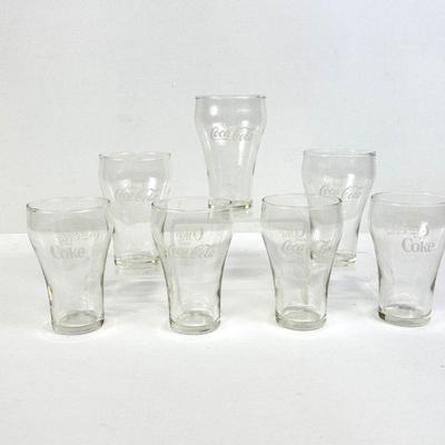 Clear Coke Glass Assortment - Set of 7