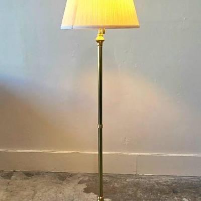 Vintage Brass Swing Arm Floor Lamp