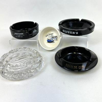  Vintage Ashtray Collection Set of 5
