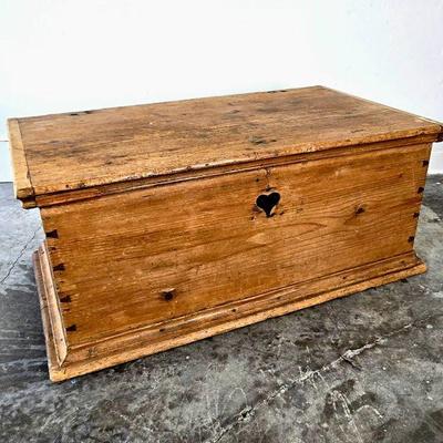 Antique Farmhouse Pine Trunk