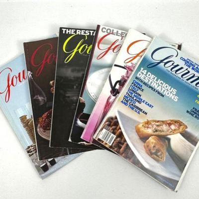 Vintage "Gourmet" Cooking Magazines & Cookbook Holder