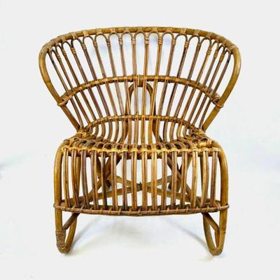 Mid Century Modern Jonkers Meubel Rattan Chair