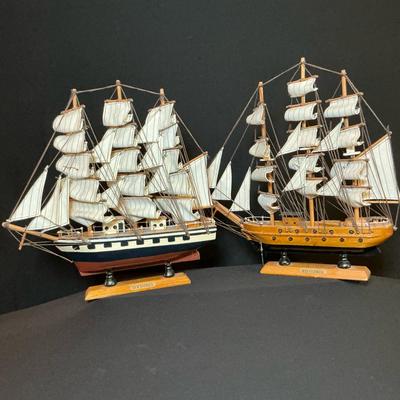 Kershones And Mayflower Wooden Sailboat Models