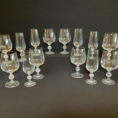 Vintage Claudia Bohemia Knob Crystal Stemware