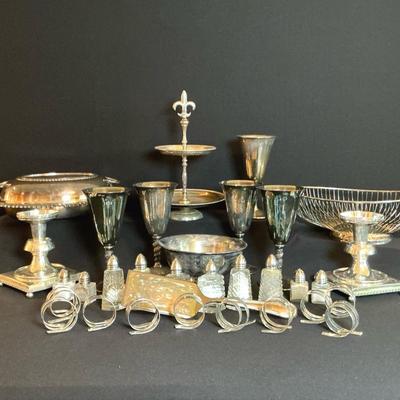 Silver Plated Serving Pieces And Decor