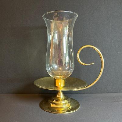 Baldwin Vintage Brass Hurricane Candle Holder