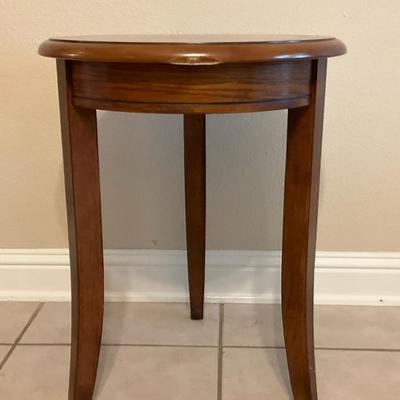 Powell Solid Wood Round Side Table 