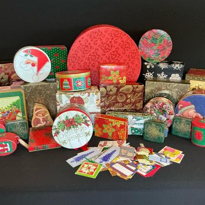 Lots Of Christmas Boxes And Tins