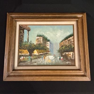 Framed Oil Painting Signed By Lance
