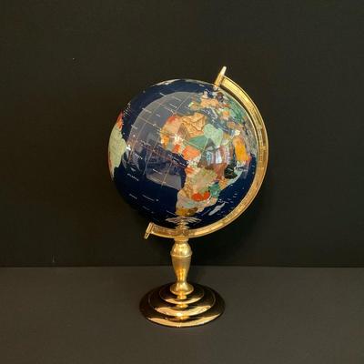 Gemstone Rotating World Globe