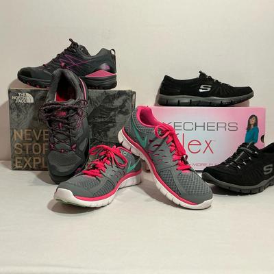 Women’s North Face, Nike, And Sketchers Size 10 
