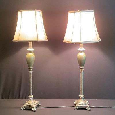 Matching Metallic Silver Gold Lamps 