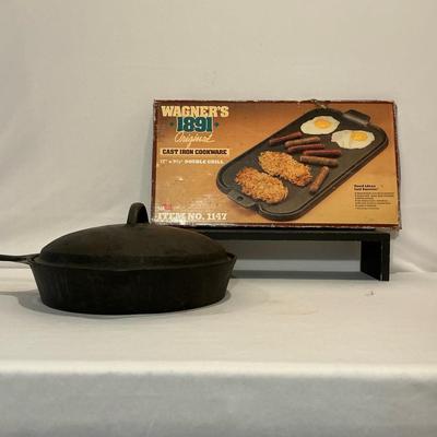 Wagner Sidney O Cast Iron Skillet And Double Grill 