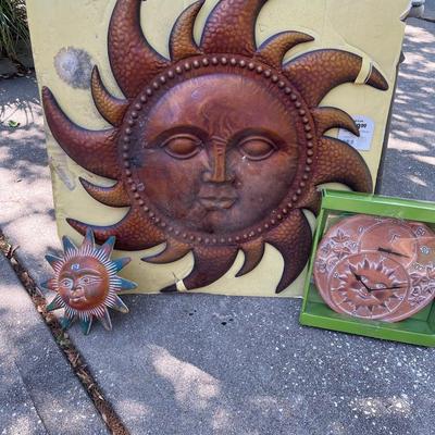 Sun Art Pieces and Sun clock/ thermometer 