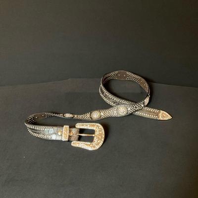Ladies Nocona Black Leather Belt