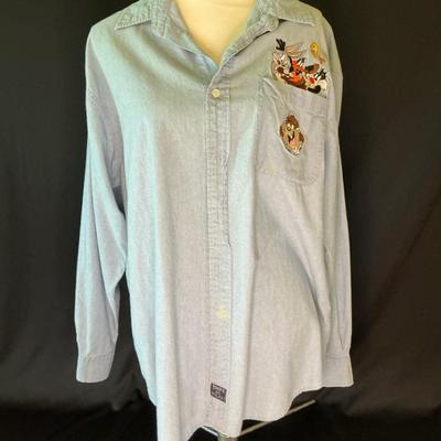 Warner Bros Studio Store Denim Button Down