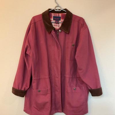 Women’s Denim & Co. Maroon Coat, Size L
