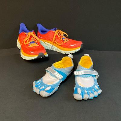 Women’s Hoka (size 9B) and Vibram Fivefingers (size 39) Shoes