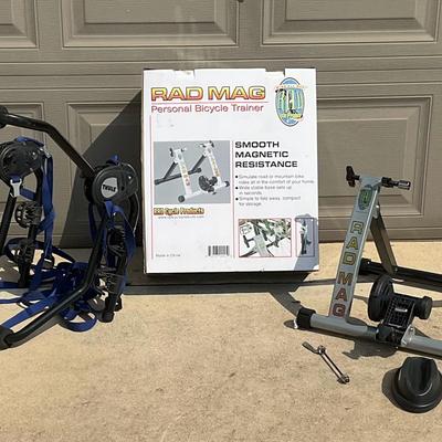 Rad Mag Bike Trainer & Thule Bike  Rack