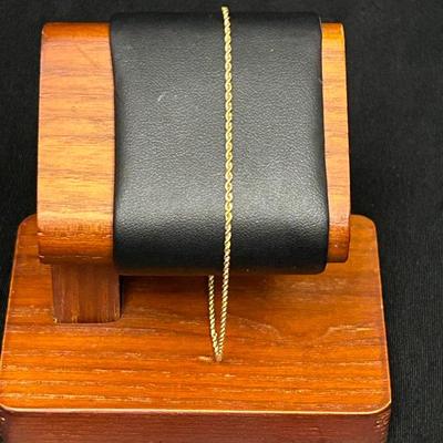 14k Gold Rope Ankle Bracelet