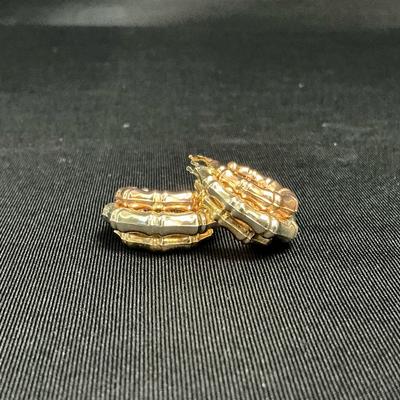 14K Tri-Gold Earrings