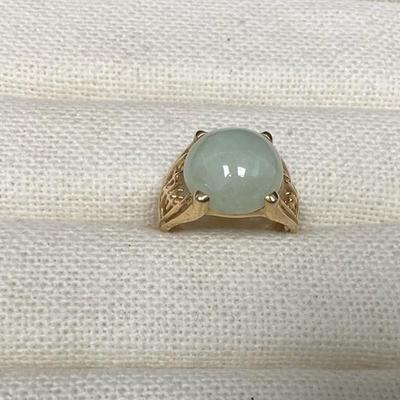 14K Gold & Jade Ring