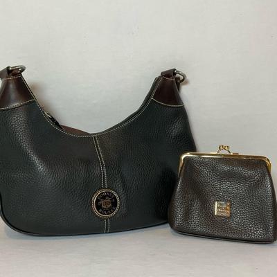 Dooney & Bourke Vintage Black/Brown Hobo Purse