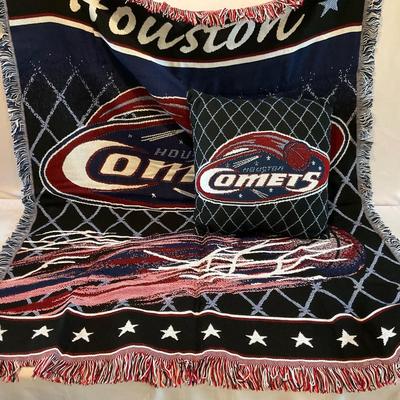 Houston Comets Throw And Pillow
