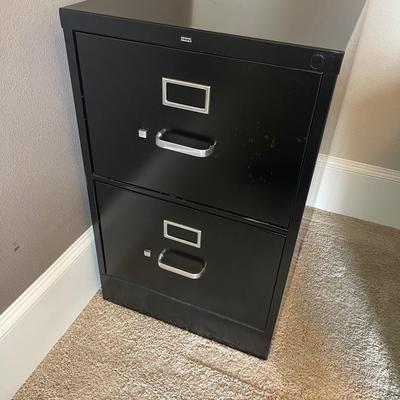 Black 2 Drawer File cabinet 