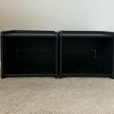 Pair of Black Storage Cubes