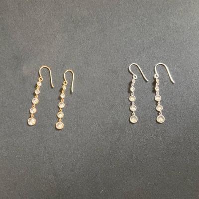 14K Gold JCM DQCZ Dangle Earrings