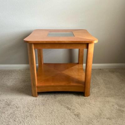 Square Wood-Stained Night Stand 