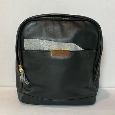 Isaac Mizrahi Black Leather Backpack