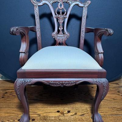 Mahogoney Chippendale Style  Decorative Chair