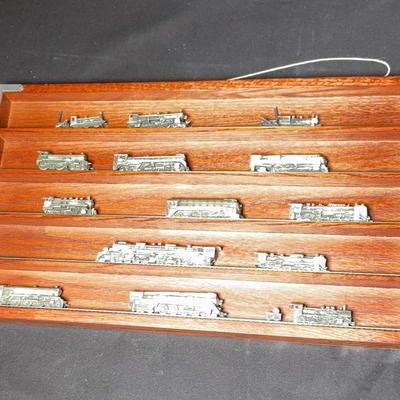 Handcrafted Pewter Railcars and Locomotives
