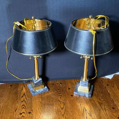 2 Georgetown Solid Brass Desk Lamps
