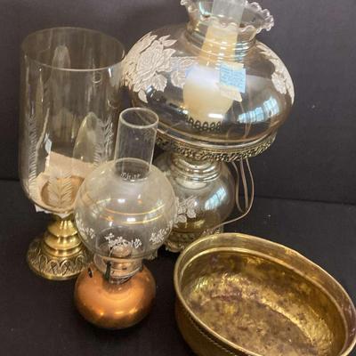 Floral Amber Glass 