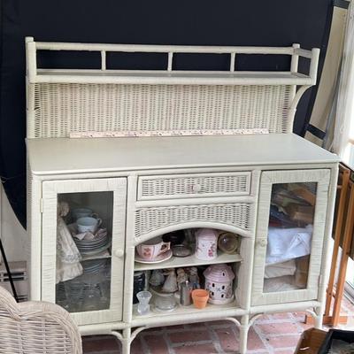 Wicker Buffet Table
