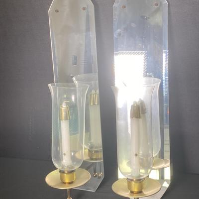 Knob Creek Haging Mirror With Candle Holder 