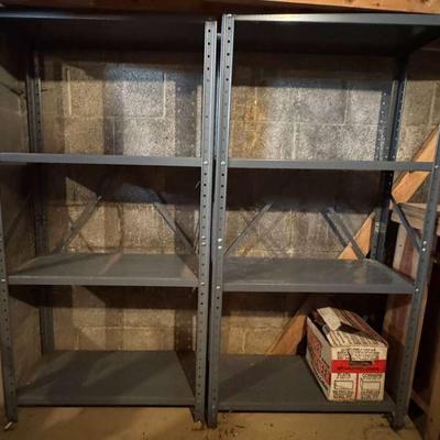 Set Of 4 Metal Shelving Units