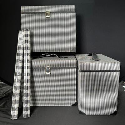 Black And White Keepsake Trunks