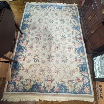 Handwoven 6ft x 9ft Rose Rug