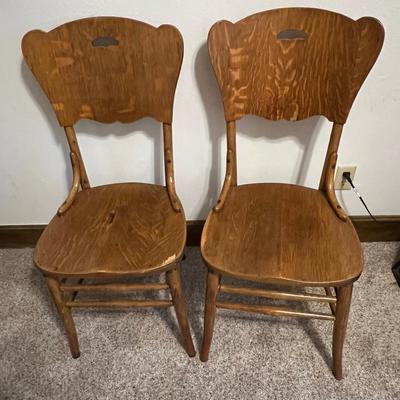 Wooden Chair Pair