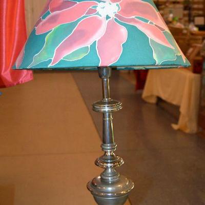 Signed Lampshade with Lamp