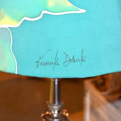 Signed Lampshade with Lamp